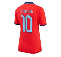 Engleska Raheem Sterling #10 Koszulka Wyjazdowa damskie MŚ 2022 Krótki Rękaw